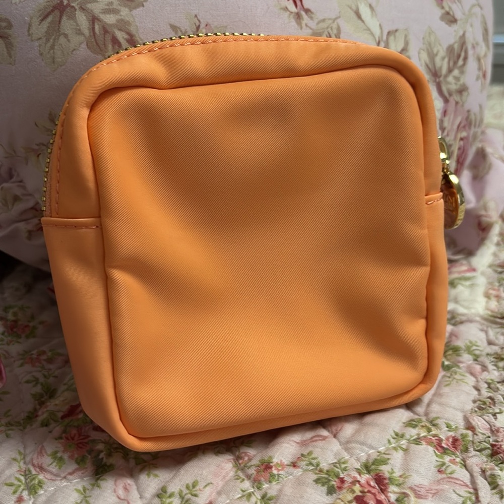 Stoney Clover Lane Orange Pumpkin Halloween Embroidered Mini Pouch - Picture 4 of 4